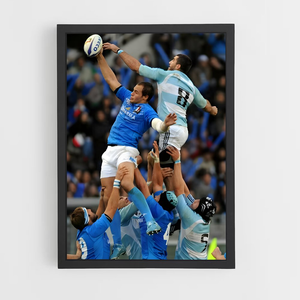 Poster En Avant, Les Pumas! – affiche Rugby (vue 2)